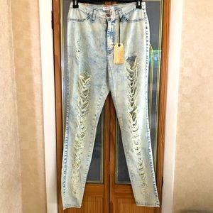NWT Vibrant M.I.U, Ripped Acid High Skinny, Sz11